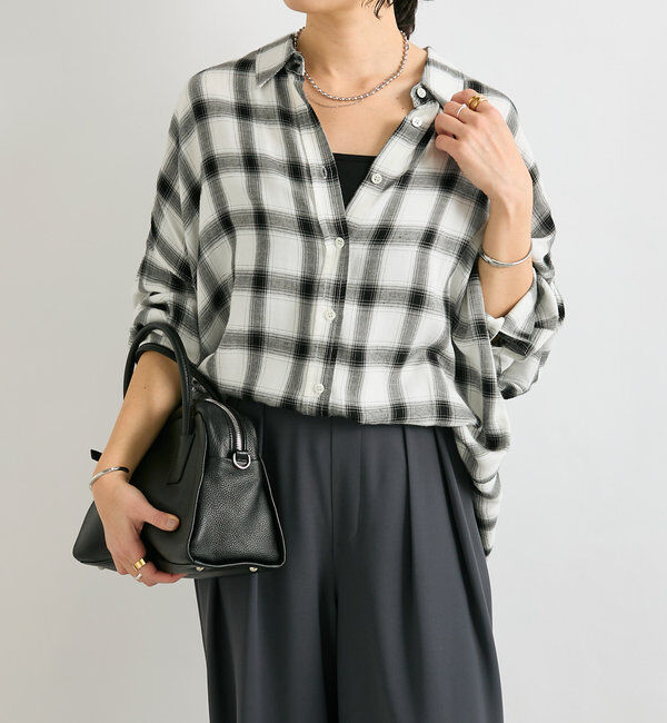  「ウォッシュドチェックワイドシャツ」|シャツ・ブラウス|