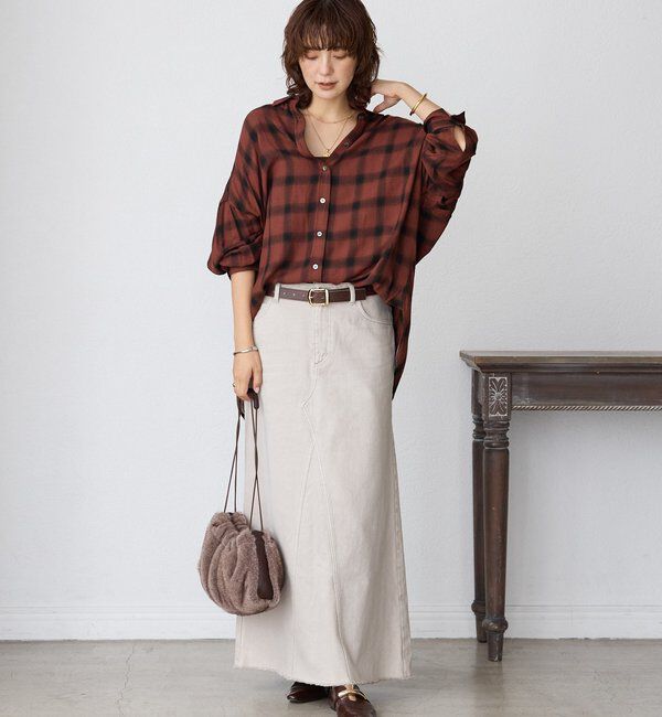  「ウォッシュドチェックワイドシャツ」|シャツ・ブラウス|