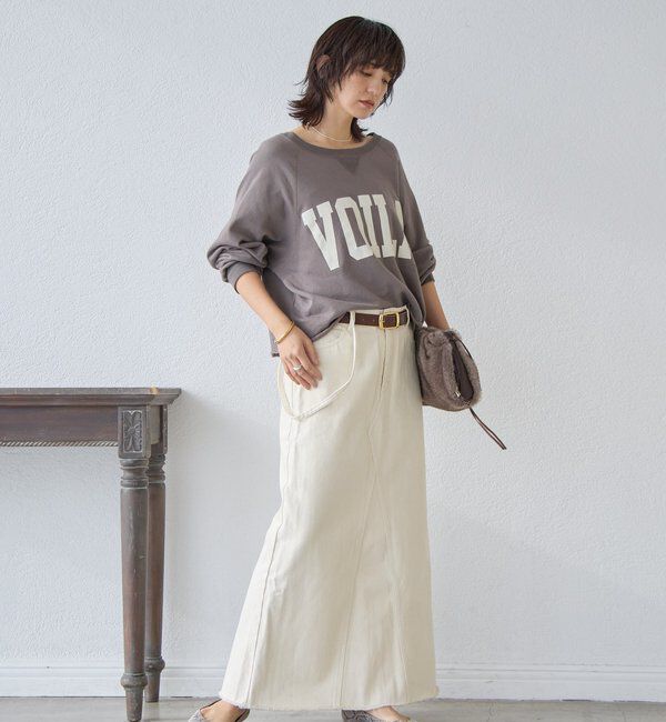  「【MONN.:.(モン)】LOOSE DENIM SKIRT」|スカート|