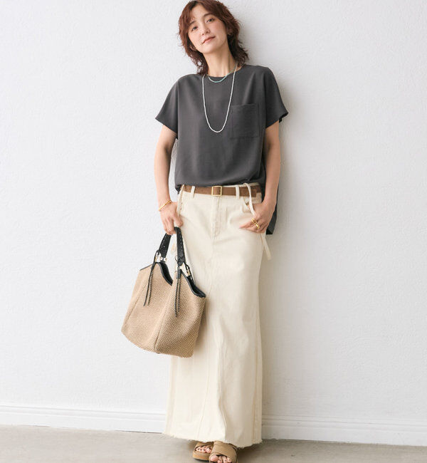  「【MONN.:.(モン)】LOOSE DENIM SKIRT」|スカート|