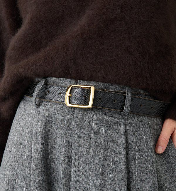  「【MONN.:.(モン)】SHIHOコラボ型押しベルト」|ベルト|