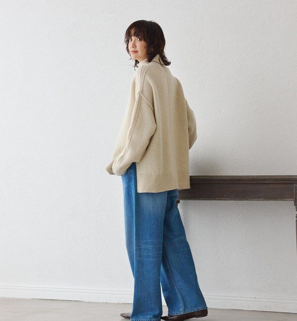  「【暖かな素材感/リバイバル】MIXヤーンタートルニット」|ニット・セーター|