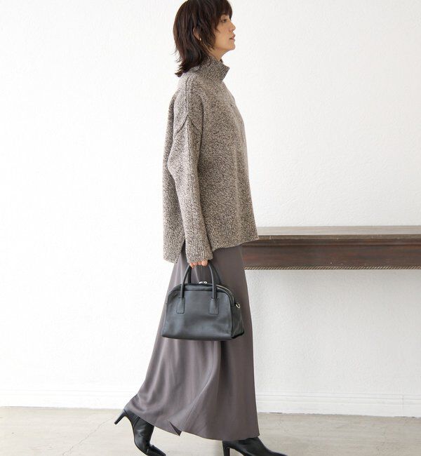  「【暖かな素材感/リバイバル】MIXヤーンタートルニット」|ニット・セーター|