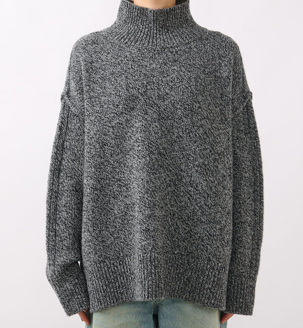  「【暖かな素材感/リバイバル】MIXヤーンタートルニット」|ニット・セーター|