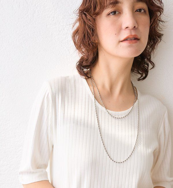  「【R.good（アールドットグッド）】オーバルボールロングネックレス」|リング|