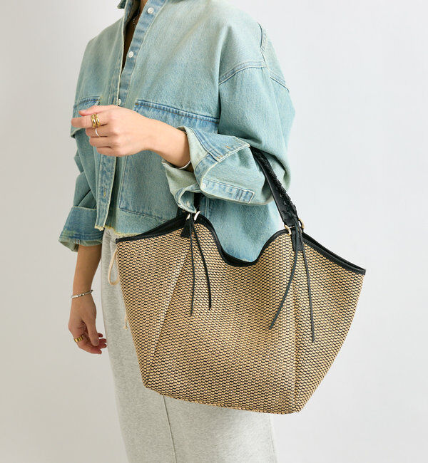  「【実用性抜群】CITY BASKET-tote2」|トートバッグ|ブラック