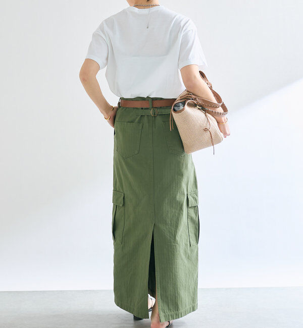  「【MONN.:.(モン)】カーゴマキシスカート」|スカート|