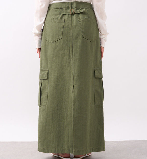  「【MONN.:.(モン)】カーゴマキシスカート」|スカート|