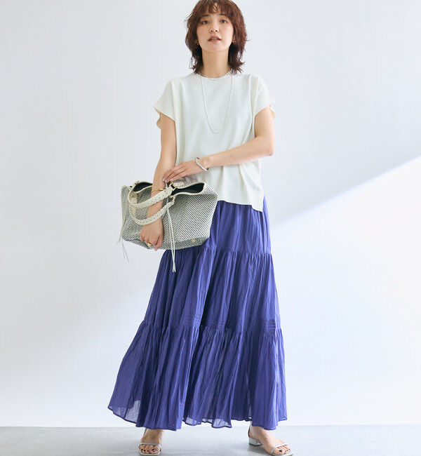  「【接触冷感】クールタッチショルダーニット」|ニット・セーター|