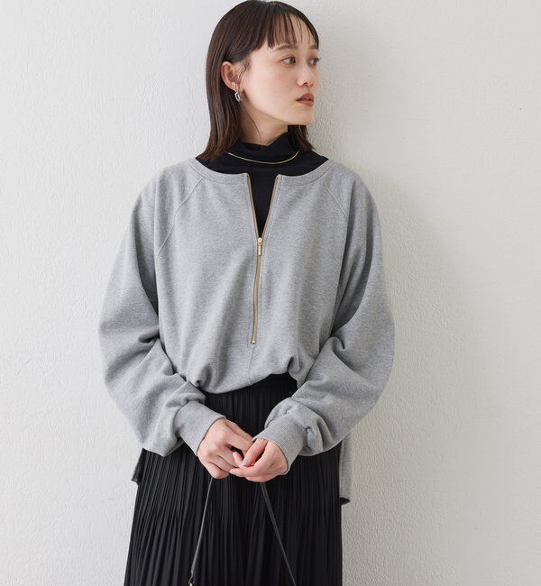  「予約【新色追加/抜け感◎】ハーフZIPスウェット」|Tシャツ・カットソー|