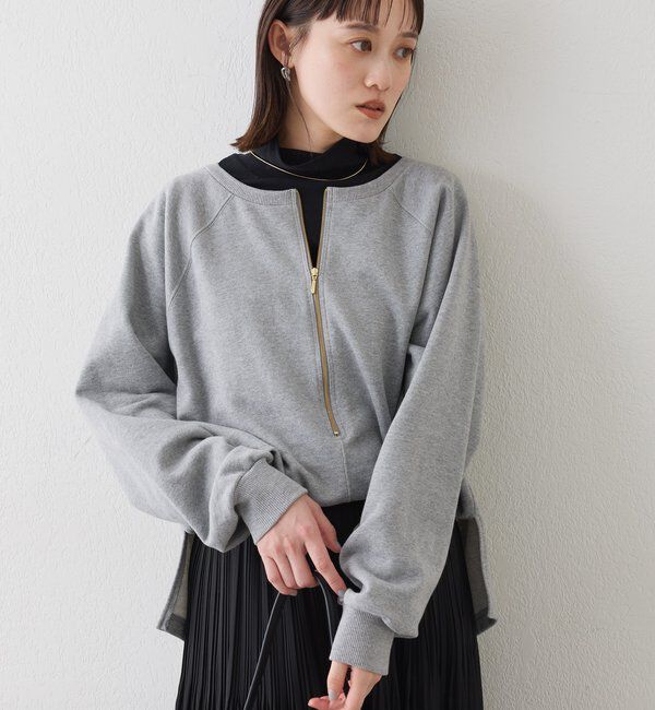  「予約【新色追加/抜け感◎】ハーフZIPスウェット」|Tシャツ・カットソー|