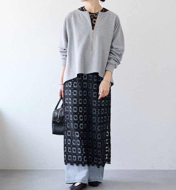  「予約【新色追加/抜け感◎】ハーフZIPスウェット」|Tシャツ・カットソー|