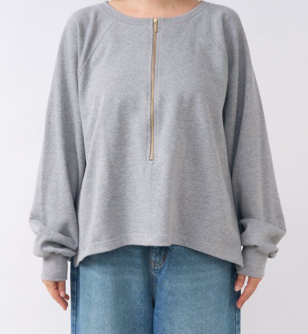  「予約【新色追加/抜け感◎】ハーフZIPスウェット」|Tシャツ・カットソー|