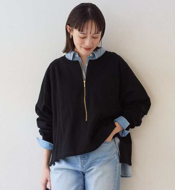  「予約【新色追加/抜け感◎】ハーフZIPスウェット」|Tシャツ・カットソー|