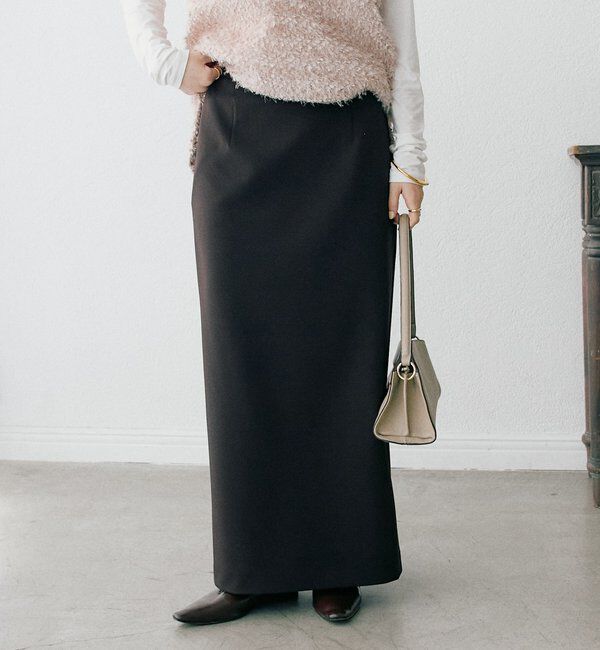  「予約【ストレスフリー】ストレッチダンボールIラインスカート」|スカート|