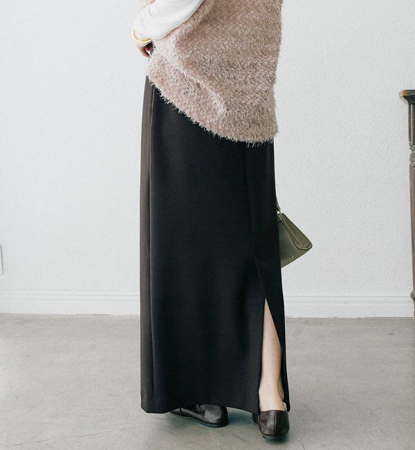  「予約【ストレスフリー】ストレッチダンボールIラインスカート」|スカート|