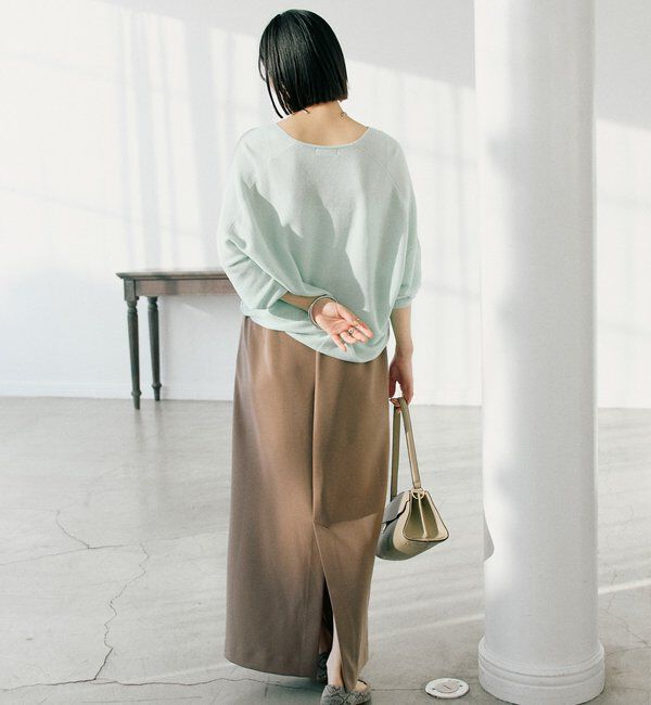  「予約【ストレスフリー】ストレッチダンボールIラインスカート」|スカート|