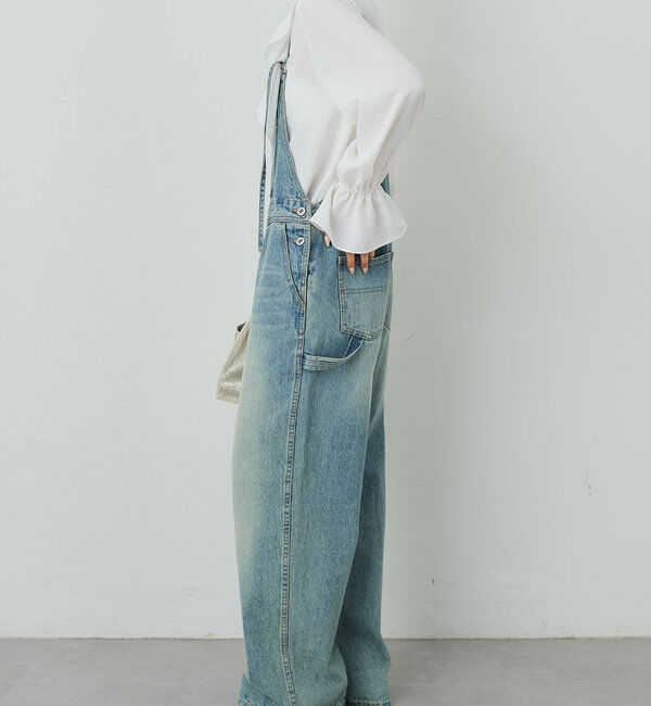  「【サイズ展開あり/長さ調整可能】デニムサロペット」|チノ|