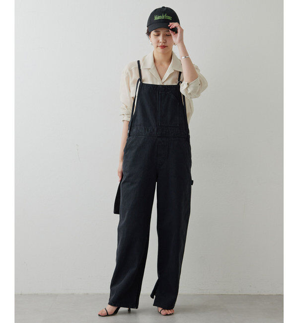  「【サイズ展開あり/長さ調整可能】デニムサロペット」|チノ|