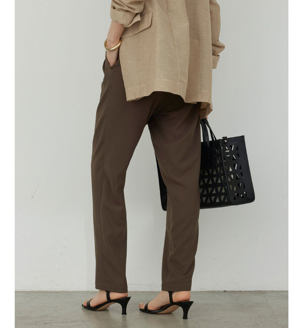  「【-3kg見えパンツ】【リニューアル！】ジャージーテーパードパンツ」|チノ|