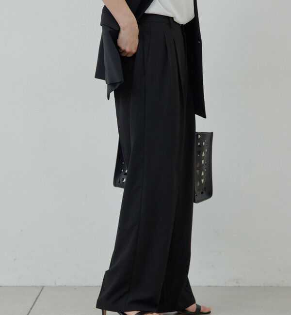  「【リニューアル！】ジャージーワイドタックパンツ」|チノ|