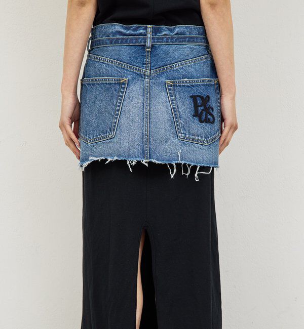  「【PEAS】デニムミニスカート」|スカート|