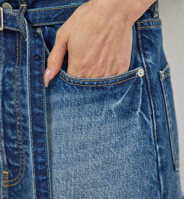  「【PEAS】デニムミニスカート」|スカート|