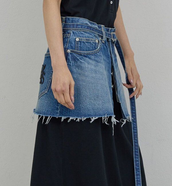  「【PEAS】デニムミニスカート」|スカート|