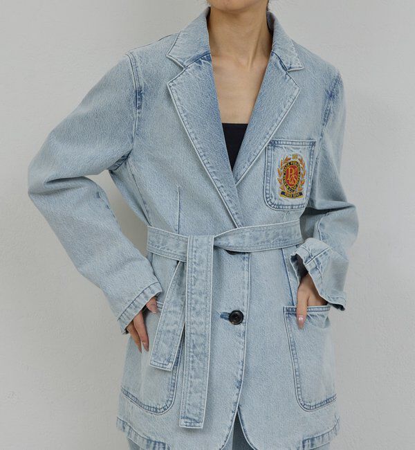  「【PEAS】【セットアップ対応】デニムブレザー」|デニムジャケット|