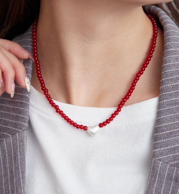  「ハートビーズネックレス」|リング|