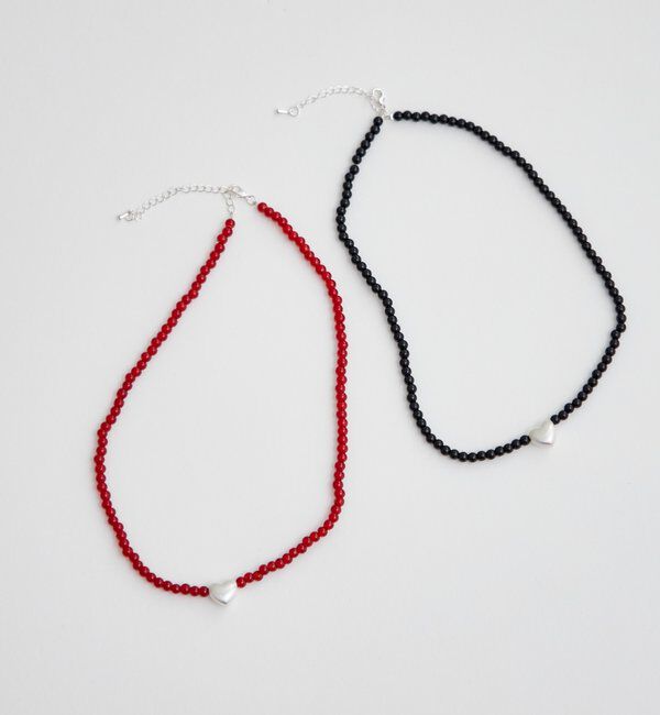  「ハートビーズネックレス」|リング|