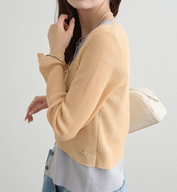  「ショルダースリットレイヤードニット」|ニット・セーター|