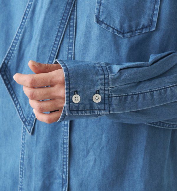  「ライトデニムボウタイブラウス」|シャツ・ブラウス|