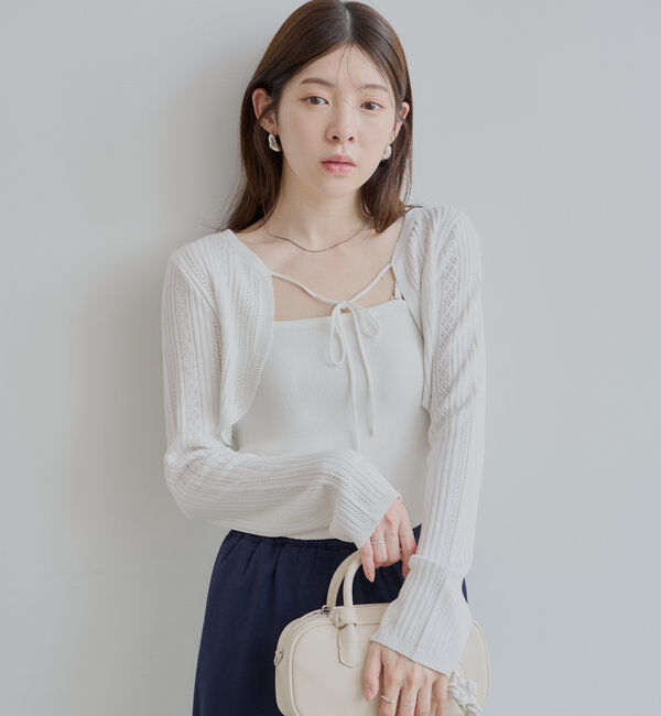  「アイレットチビボレロ+ベアセット」|カーディガン|