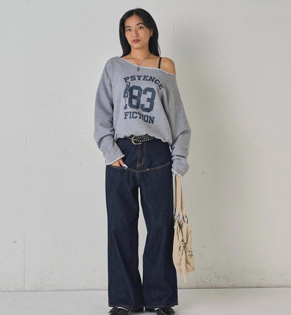  「ELLIOTT NUMBERIHG ONE-SHOULDERSWEATSHIRT」|Tシャツ・カットソー|