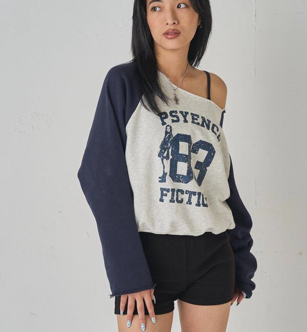  「ELLIOTT NUMBERIHG ONE-SHOULDERSWEATSHIRT」|Tシャツ・カットソー|