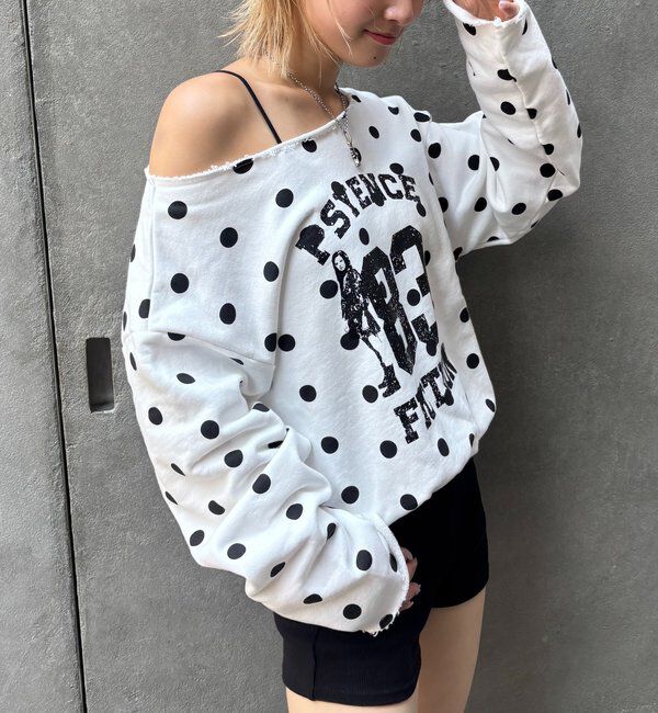  「ELLIOTT NUMBERIHG ONE-SHOULDERSWEATSHIRT」|Tシャツ・カットソー|