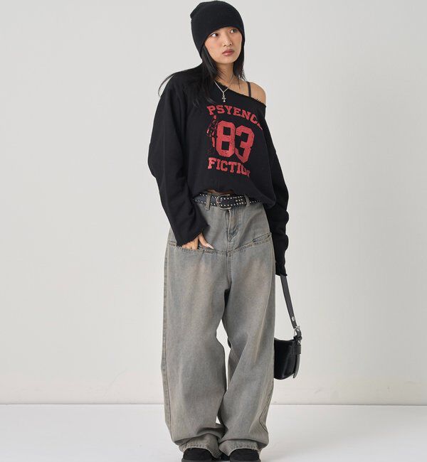  「ELLIOTT NUMBERIHG ONE-SHOULDERSWEATSHIRT」|Tシャツ・カットソー|