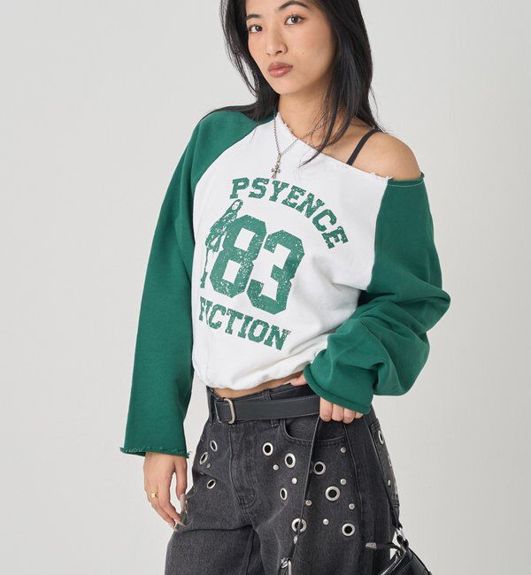  「ELLIOTT NUMBERIHG ONE-SHOULDERSWEATSHIRT」|Tシャツ・カットソー|