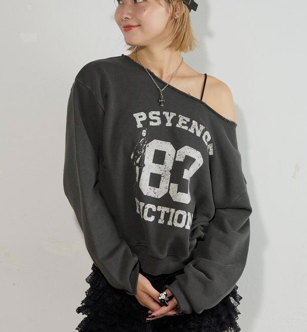  「ELLIOTT NUMBERIHG ONE-SHOULDERSWEATSHIRT」|Tシャツ・カットソー|