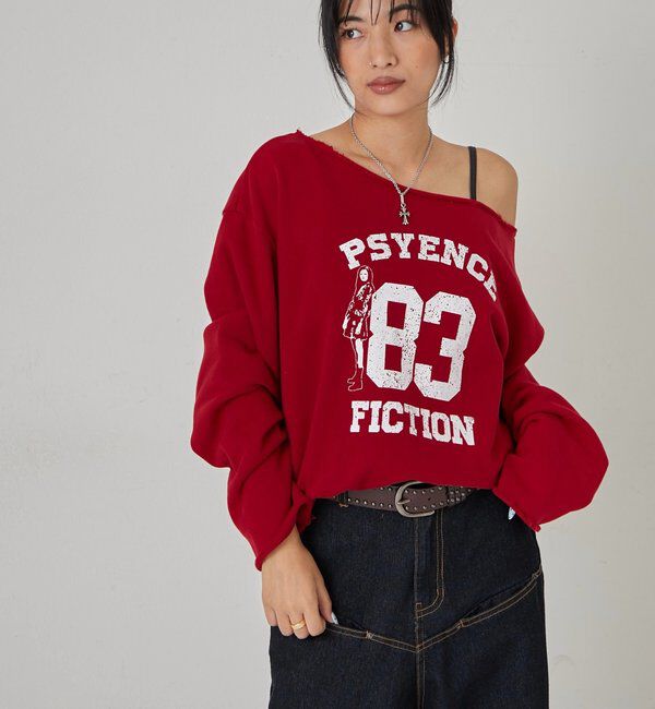  「ELLIOTT NUMBERIHG ONE-SHOULDERSWEATSHIRT」|Tシャツ・カットソー|