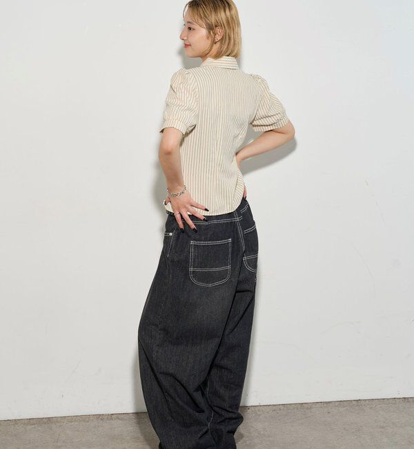  「パフスリーブギャザーブラウス」|シャツ・ブラウス|