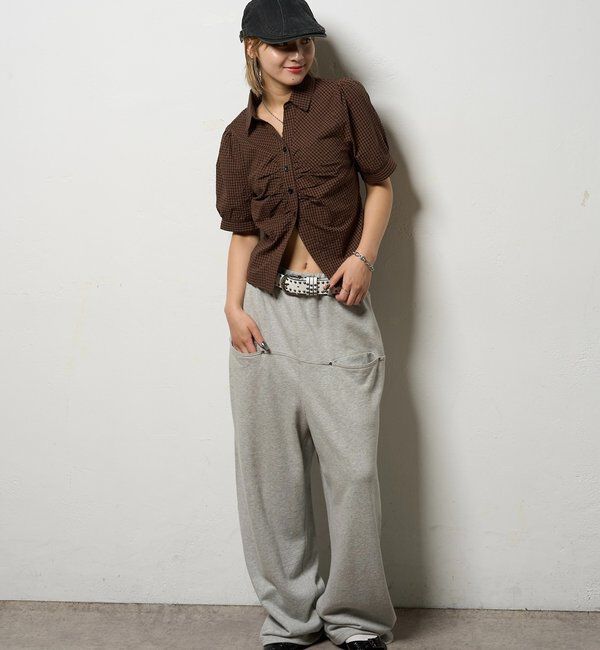  「パフスリーブギャザーブラウス」|シャツ・ブラウス|