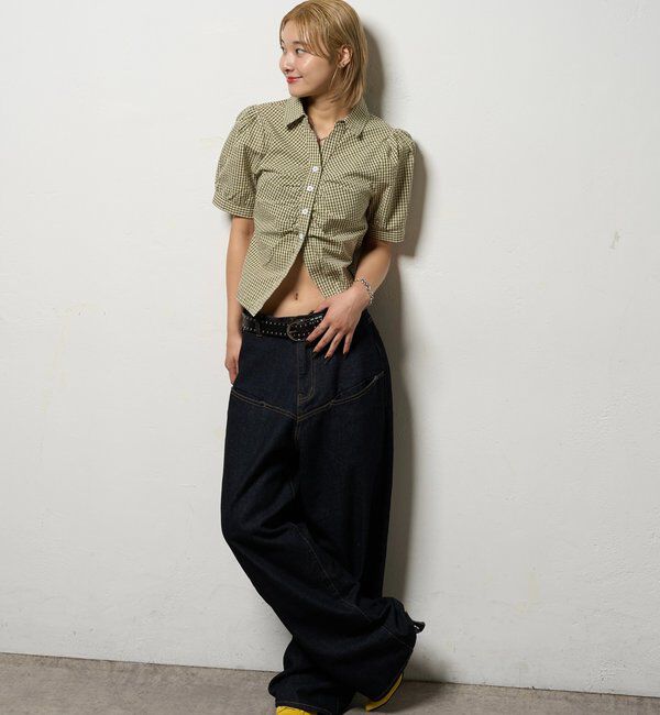  「パフスリーブギャザーブラウス」|シャツ・ブラウス|