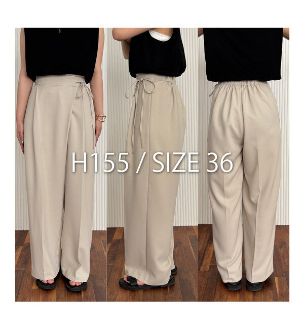  「【待望の追加決定！/新色ブラウン】ラップリボンパンツ」|チノ|