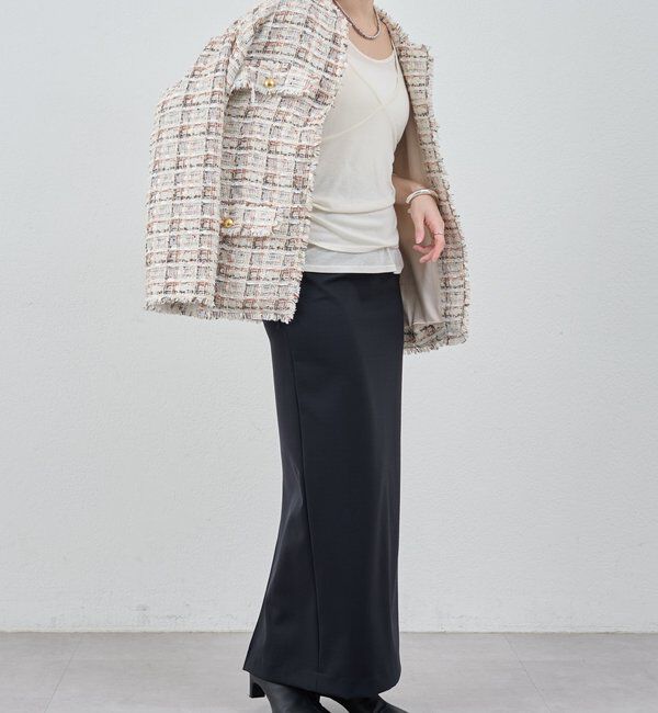  「【26SS予約】ストレッチジャージータイトスカート」|スカート|