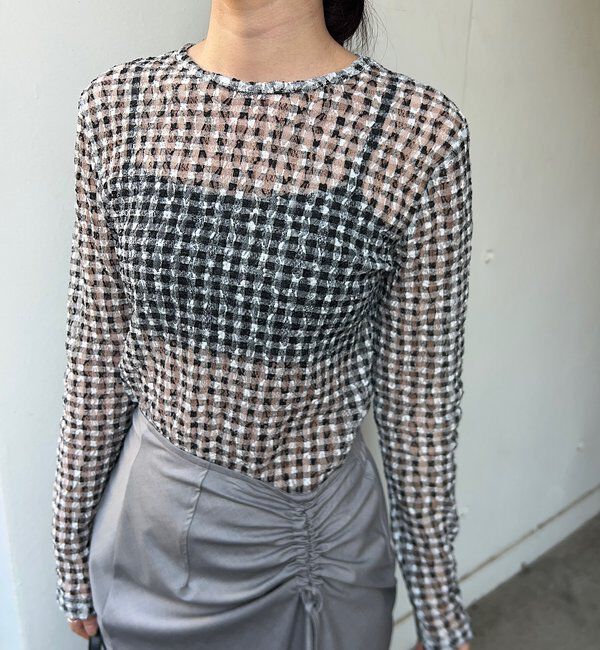  「【26SS予約】レースチェックプルオーバー」|Tシャツ・カットソー|