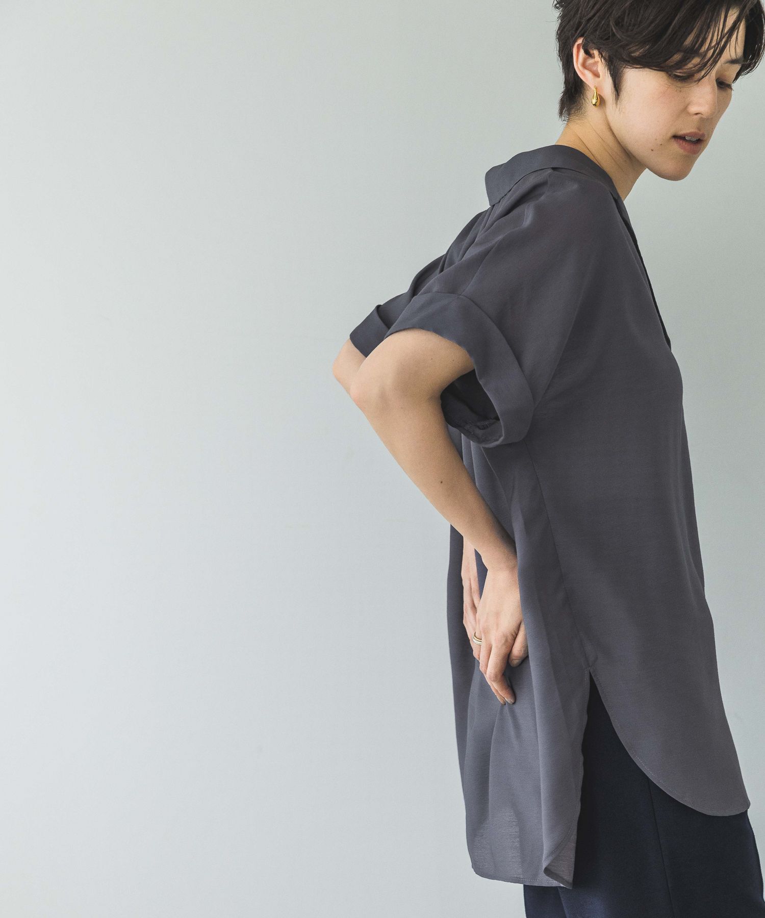 A part by 「【洗える】シアーカイキンBIGシャツ」|シャツ・ブラウス|