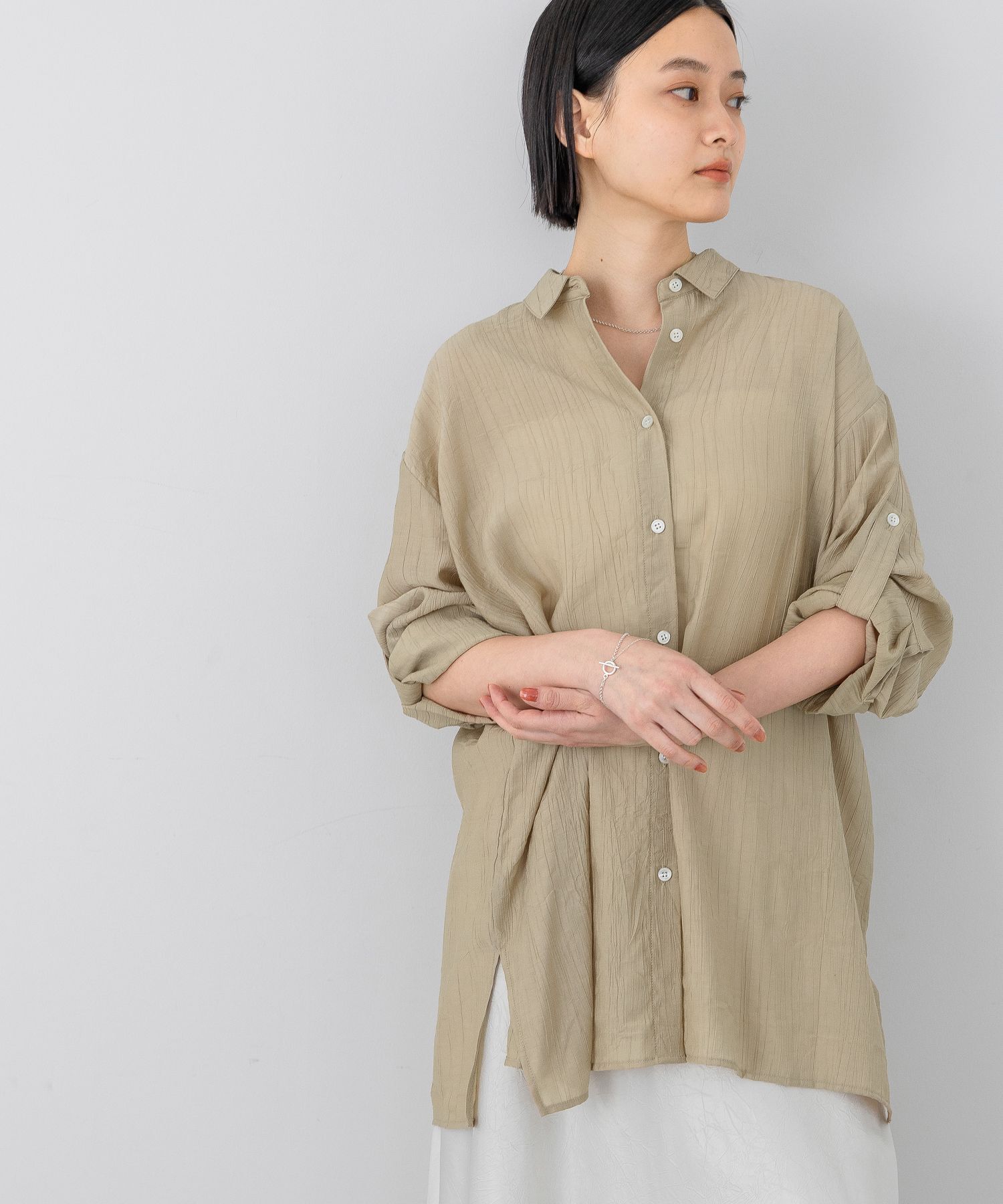 A part by 「ワッシャーロールアップシャツ」|シャツ・ブラウス|