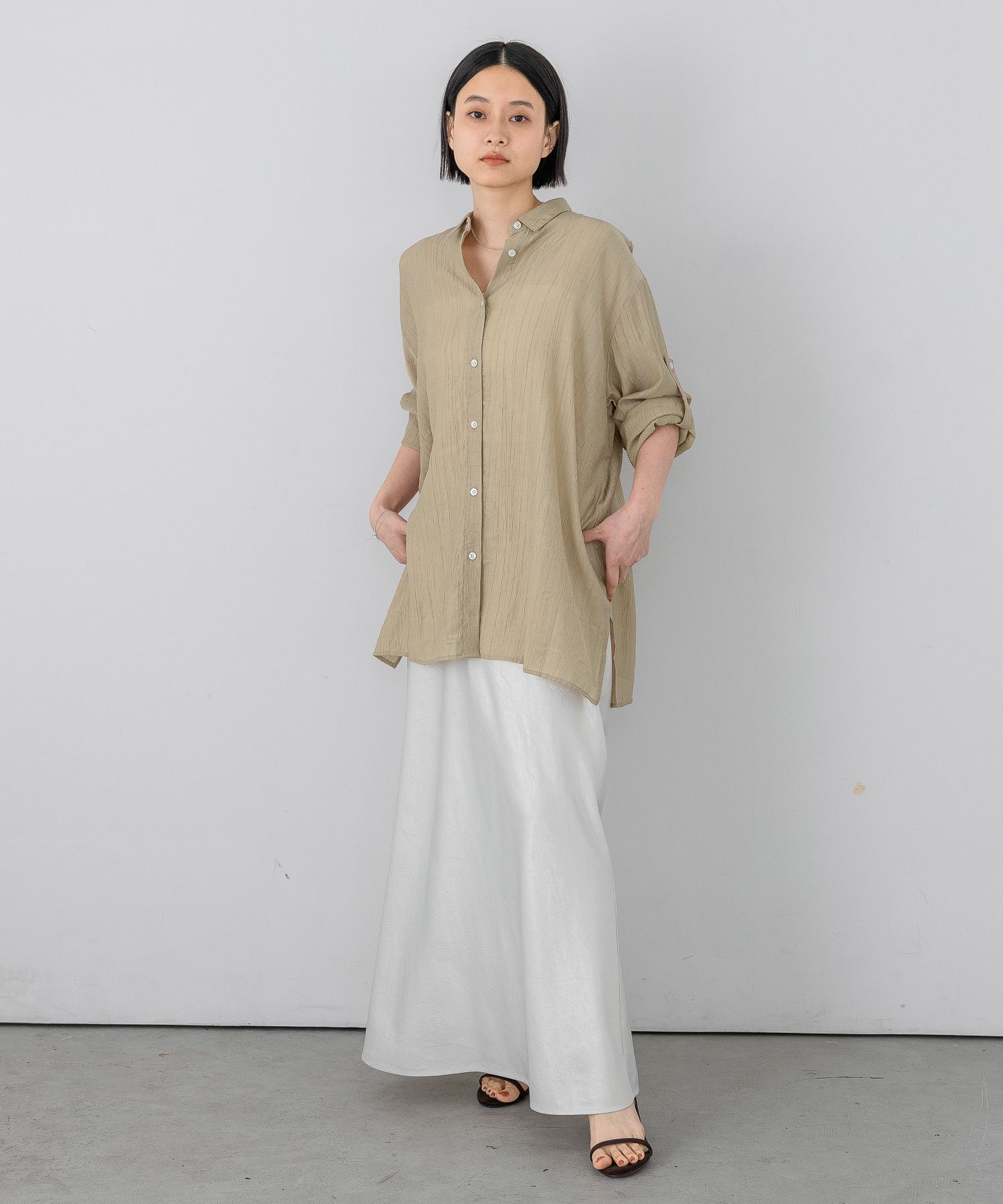 A part by 「ワッシャーロールアップシャツ」|シャツ・ブラウス|